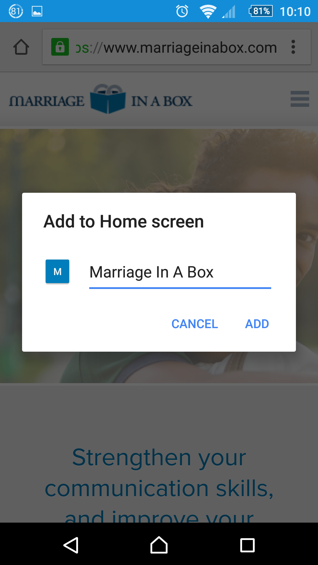 Marriage In a Box Mobile