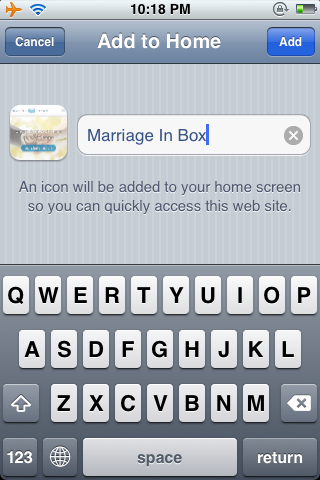 Marriage In a Box for iPhone